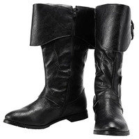 Bottes vikings médiévales pour hommes, motif arc-en-ciel, en cuir PU fait main, chaussures de costume gothique Renaissance pour Halloween