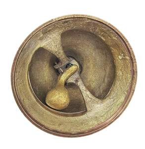 Antique Solid <b>Brass</b> Floral Design Manual Push Table Call <b>Bell</b> Vintage Press Desk for Hotel Counter Office Desk Home Decor - Product Image 5