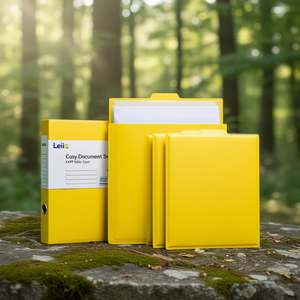 Leitz Cosy <b>Document</b> Sleeve <b>A4</b> PP Yellow 3-Pack File <b>Folder</b> Accessories - Product Image 3