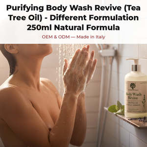 Revive Gel de Baño Purificante de 250 ml con Aroma a Limón, Aceite de Árbol de Té y Moringa Roja, Fórmula Natural, Marca Privada OEM, Italia - Product Image 2
