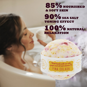 Bomba de Baño Efervescente de Coco y Piña Tropical, Marca Privada, Pina Colada, Producto de Baño Orgánico Vegano para Spa, OEM, ODM, Venta al Por Mayor - Product Image 3
