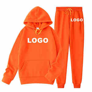 Nouveau unisexe en gros Logo personnalisé Tech polaire Jogging costumes hiver deux pièces sport survêtements avec capuche hommes survêtement - Product Image 4