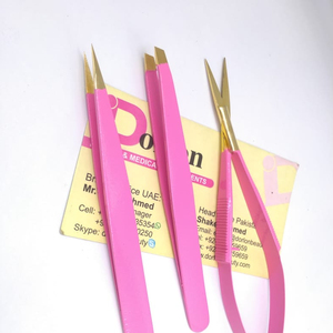 Vàng Hồng Nhíp Lông Mày Với Mùa Xuân Cắt Kéo Trên Khuôn Mặt Tóc Remover Công Cụ Micro Brow Tweezer Chính Xác Mini Nhíp Lông Mày - Product Image 1