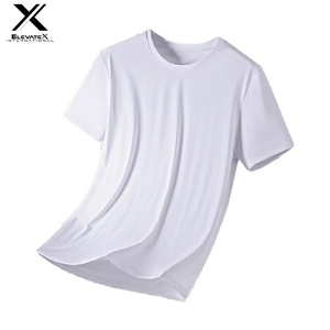 เสื้อยืดผู้ชายสั่งทำขายส่ง ผ้าไมโครไฟเบอร์ 100% โพลีเอสเตอร์ตาข่าย แขนสั้น แห้งเร็ว ทรงปกติ คุณภาพสูง สวมใส่สบาย - Product Image 3