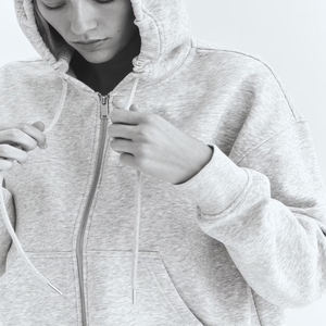 Sudadera con Capucha Informal para Mujer, Personalizable, Transpirable, de Algodón, Holgada, Sudadera de Moda, Sudadera de Forro Polar, Lisa, OEM - Product Image 4