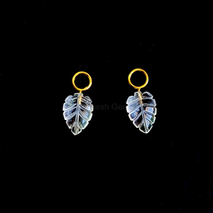 Cristal de Cuarzo Natural Tallado en Forma de Hoja, Piedras Preciosas Sueltas, Plata de Ley 925, Joyería, Colgantes y Dijes de Moda para Collar - Product Image 1
