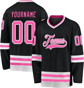 Ensembles d'uniformes de hockey sur glace unisexe personnalisés en gros maillots de sublimation avec logo OEM Sportswear 100% polyester séchage rapide respirant - Product Image 3