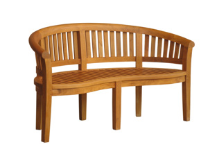 Collection San Francisco Banc de jardin moderne en teck entièrement assemblé en bois massif robuste pour les repas en plein air en Indonésie directe - Product Image 2