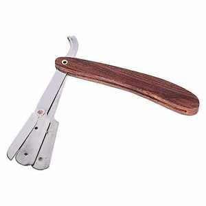 Maquinillas de afeitar para barberos, mango de madera, maquinillas de afeitar de acero inoxidable, accesorios para peluquero - Product Image 1