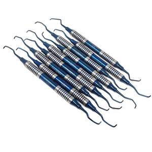 OR Grade 9 Pcs Gracey Curettes parodontales manche creux détartreurs colorés ensemble dentaire en acier inoxydable instruments chirurgicaux CE - Product Image 1