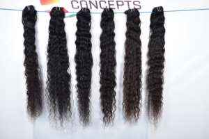 Venta al por mayor 100% Remy Templo Indio Virgen Extensiones de Cabello Humano Vietnamita Paquetes de Color Negro Estilo de Onda Natural Materia Prima - Product Image 5