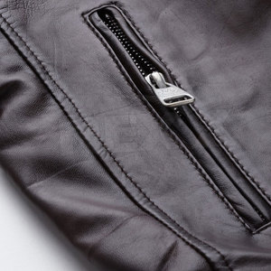 Chaqueta de Motociclista de Cuero Genuino para Hombre, Corte Ajustado, Estilo Motociclista, Piel de Vacuno Premium, Duradera, Cómoda, para Todas las Temporadas, a la Moda - Product Image 6