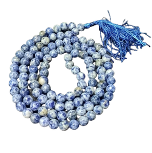 ลูกปัดหินมาลาโซดาลไลต์ธรรมชาติบำบัดลูกปัดคริสตัลมาลา108อัญมณีคริสตัลธรรมชาติขายส่ง - Product Image 1