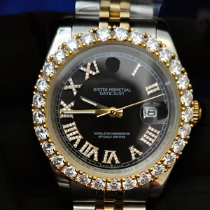 Montre de luxe de haute qualité avec lunette de 41 mm, logo personnalisé, montre haut de gamme Leb Grown, cadran noir, montre-bracelet, prix de gros - Product Image 1