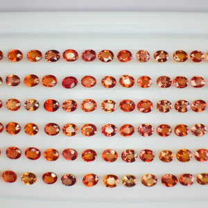Pierres précieuses naturelles de coupe ovale saphir orange de bonne qualité avec un superbe lustre coupe parfaite pour toute fabrication de bijoux à bas prix - Product Image 4