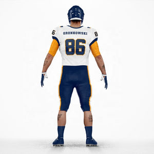 Uniformes de football américain de haute qualité Ensemble de maillots de football américain cousus de haute qualité avec manches courtes pour l'entraînement - Product Image 2