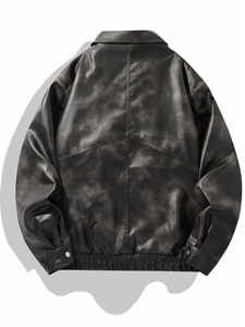 Chaqueta de Cuero de Moda, Chaqueta Clásica de Cuero Genuino para Motociclistas, Chaqueta de Invierno de Piel de Vacuno Natural para Hombre, Corte Ajustado - Product Image 2