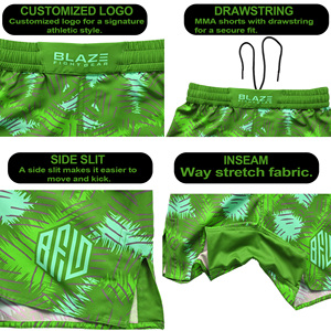 Blaze Fight Gear MMA Shorts pour hommes NO GI bjj vêtements de sport tissu court léger avec des logos personnalisés et un design fabriqué au Pakistan - Product Image 5
