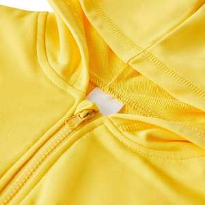 Sudadera con capucha y cremallera de lana de algodón 100% al por mayor para niños y niñas, cuello con capucha de color sólido para deportes, grupo de edad infantil - Product Image 3