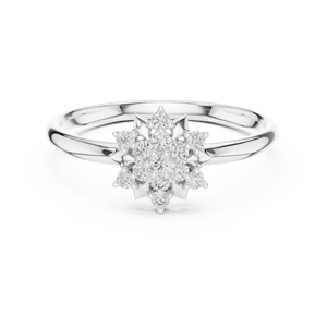 Anillo de promesa de 10K con piedra en forma de corazón para niñas - Product Image 3