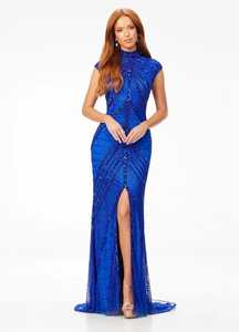 ชุดเดรสเอวคอกลมป้องกันไฟฟ้าสถิตชุดเดรสสำหรับงานปาร์ตี้ค็อกเทลตอนเย็นทรงเอไลน์ด้านหน้ามีช่องด้านหน้าแบบสมมาตรระบายอากาศได้ - Product Image 3