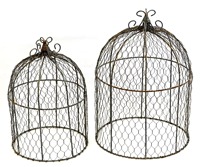 Cage en métal Protection de jardin pour vos plantes et semis Dômes en fil de poulet 2 tailles Couvertures de plantes