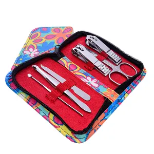 Gunting Kuku Pedicure Kit 6 Pieces Cermin Finish Gunting Kutikula Kuku Gunting Pinset Kikir Kuku dengan Kasus Yang Indah