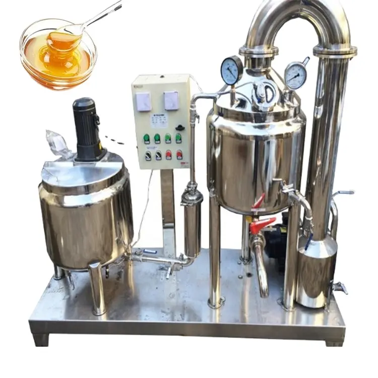 Hot sell stainless steel honey concentrate equipment/honey vacuum pulp thickener/raw honey processing machine