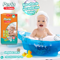 PERLA Lot de 2 couches-culottes jetables unisexe pour bébé XXL imprimées en tissu non tissé avec protection anti-fuites et surface sèche