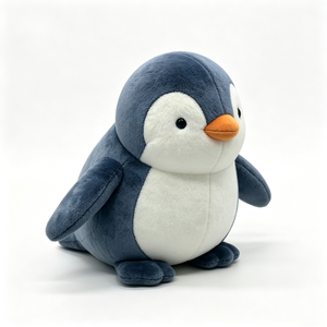 Peluche pingouin mignon et dodu personnalisée, peluche pingouin bleu et blanc douce, peluche pingouin bleu dodu pour enfants et adultes - Product Image 1