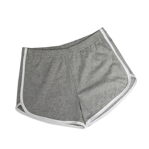 Transpirable venta al por mayor señoras liso Fitness corto 100% algodón personalizable Logo pegatina Color patrón diseño pantalones cortos de mujer - Product Image 5