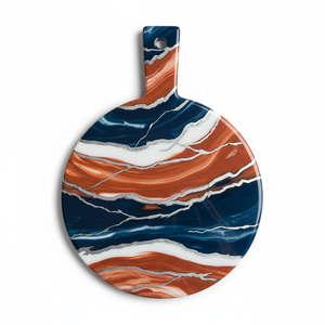 Tabla de Cortar Redonda de Resina de Mármol Hecha a Mano, de Alta Calidad, Duradera y Ecológica, Tabla de Cortar para Cocina, Plato para Queso, Hogar - Product Image 2