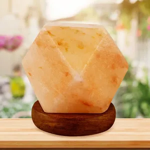 Mini lampes USB en forme de diamant de sel de l'Himalaya, lampe de sel en cristal décorative en forme de diamant de l'Himalaya 100% pur - Product Image 4