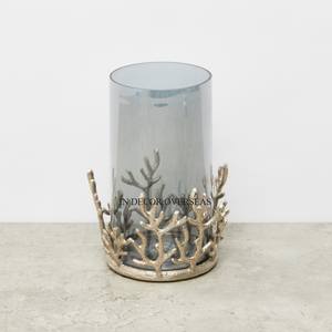 Les plus vendus de haute qualité plaqué or Unique Designer métal maison et mariage Table centre de table décoratif ouragan bougeoir - Product Image 2