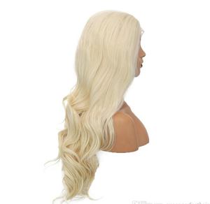 Haut de gamme Qualité Indien Naturel Vierge Cheveux De Temple 613 Blonde Couleur Cheveux Humains Avant De Lacet Perruques Onduleux Italiens FedEx Expédition - Product Image 4