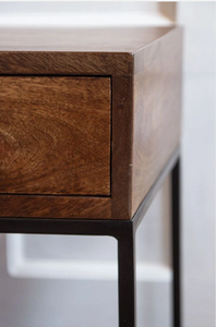 Table de chevet moderne à 2 tiroirs, table de nuit en bois, armoire de rangement pour chambre à coucher, pour la maison, l'hôtel, les meubles et les tabourets et ottomanes - Product Image 4