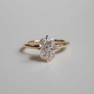1.5 carats allongé coussin coupe Moissanite diamant Solitaire bague de fiançailles pour elle intemporelle Moissanite bijoux en or blanc - Product Image 1