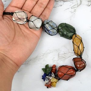 Venta caliente 7 Chakra juego de piedras preciosas pulidas Geometría Sagrada Natural sólido platónico para Reiki curación meditación estilo Feng Shui - Product Image 3