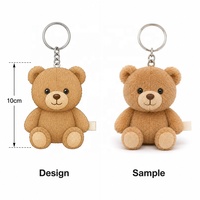Mini-ours en peluche colorés de 10 cm, porte-clés, vente en gros, personnalisables, animaux en peluche doux pour enfants, mini-ours en peluche de dessin animé