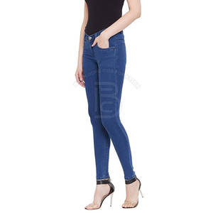 กางเกงยีนส์ผู้หญิงดีไซน์ใหม่คุณภาพสูง สไตล์ทันสมัย สีพื้น ใส่สบาย - Product Image 4