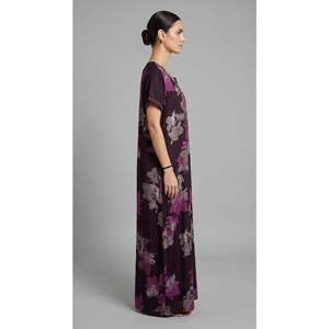 Chemise de nuit maxi élégante brodée pour femmes avec poche latérale, tissu doux et respirant, confortable - Product Image 5