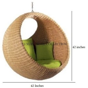 Balançoires robustes en rotin et métal résistantes aux intempéries pour jardins finitions élégantes conceptions robustes parfaites pour la détente en plein air - Product Image 1