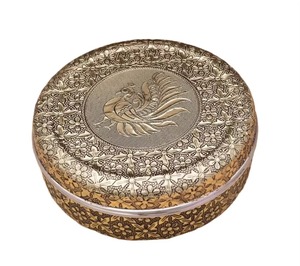 กล่องใส่เครื่องเทศแบบดั้งเดิมพร้อมฝาปิดดีไซน์นกยูงสำหรับห้องครัวและห้องรับประทานอาหารที่ทันสมัยสีเงินหรูหรา - Product Image 4