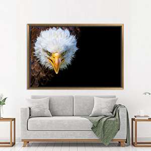 Impresionante obra de arte impresa en lienzo: decoración estilo loft con impacto visual intenso, lienzo con marco dorado - Product Image 1