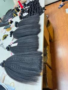 Paquetes de trama de cabello humano virgen brasileño 100% cutículas alineadas sin enredos sin desprendimiento de estilos rectos/ondulados/rizados - Product Image 3