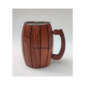 Taza de diseñador elegante antigua recubierta de polvo de Color negro con mango chapado en oro Barware Drinkware Accesorios Suministros DE LA India - Product Image 5
