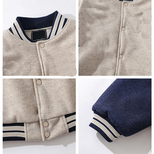 Veste universitaire avec lettre brodée personnalisée de haute qualité pour hommes Tissu durable et patchwork CollegeBaseballjacket pour hommes - Product Image 4