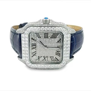 Reloj de Diamantes con Correa de Cuero de Lujo de Excelente Calidad para Hombre y Mujer, Uso Diario, Disponible a un Precio Accesible desde India - Product Image 3