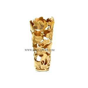 Fantaisie Feuille Conception Taille Personnalisée En Laiton Fleur Vase et Pots Table Décoratif Fleur Vases et Pots Maison Hôtel Fournitures Utilisation - Product Image 1