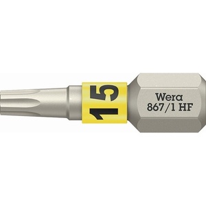 Juego de 10 Puntas de Destornillador WERA 867 TORX HF 1/4 Zoll TX 15 L.25mm VPE - Product Image 1